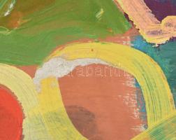 Csepeli Németh Miklós (1934-2012): Pár, 1987. Olaj, karton, jelezve jobbra középen. Sarkaiban kissé ...