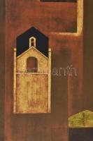 Nádas Alexandra (1974-): Zöld tető, 2005. Litográfia, papír, jelzett, számozott (9/12). 56×38 cm