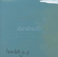 Csavlek András (1942-): Languszta (vitorlás), 2005. Olaj, farost, jelzett, fakeretben, 50×40 cm