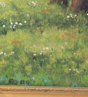 Tóth jelzéssel: Vízparti táj. Olaj, vászon, jelzett. Dekoratív, kissé sérült fakeretben, 51×70 cm