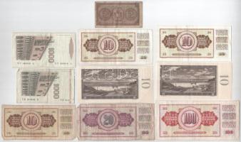 10db-os külföldi bankjegytétel, közte Olaszország 1914. 2L + Csehszlovákia 1960. 10K (2x) sorszámköv...