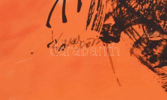 Khell Csörsz: Jakab - Férfi arc. Vegyes technika, papír, jelzett, paszpartuban 30x24 cm