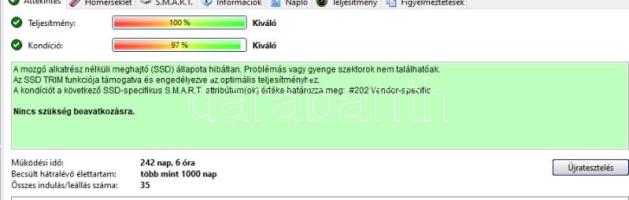 Használt Crucial MX500 1000GB SATA 6Gb/s SSD 2,5"
HDSentinel:100/97