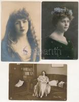 42 db RÉGI zsáner képeslap vegyes minőségbe: hölgyek és színésznők / 42 pre-1945 motive postcards in...