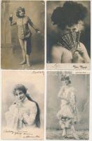 18 db RÉGI ritka magyar színésznő képeslap vegyes minőségben / 18 rare pre-1945 postcards of Hungarian actresses, mixed quality