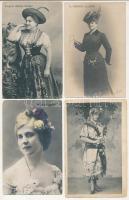 18 db RÉGI ritka magyar színésznő képeslap vegyes minőségben / 18 rare pre-1945 postcards of Hungari...
