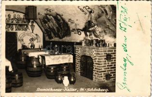Sumperk, Mährisch Schönberg; Dominikaner-keller / Dominican cellar, barrels, interior, photo (fl)