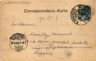 1902 Bohumín, Oderberg; street view at winter, horse sled (EK)