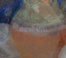 Tallós Ilona (1918-1991): Csendélet. Pasztell, papír, Jelzett balra fent és a hátoldalán. Keretben 6...