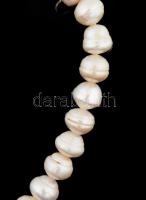 Exkluzív, nagy méretű tenyésztett gyöngy nyaklánc , h: 40 cm