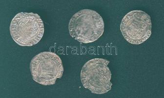 I.Ferdinánd 1526-1564. Denár Ag (5x) T:3,4 kitörve