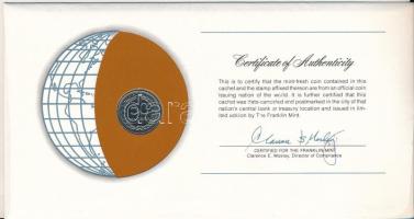 El Salvador 1977. 50c Ni "Nemzetek pénzérméi" felbélyegzett borítékban, bélyegzéssel T:UNC...