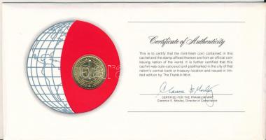 Algéria 1975. 50c "Nemzetek pénzérméi" felbélyegzett borítékban, bélyegzéssel T:UNC
Alger...