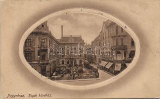 Nagyvárad Café Royal with the Rimanócz spa, Duna Insurance co., dentist and the shop of Koch Emb. (EK)