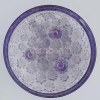 Cseh mangán színezésű kínáló, cca 1970 designer: Jiri Brabec. Jelzés nélkül, kis kopással, d: 22 cm,...