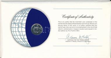 Hollandia 1979. 25c Ni "Nemzetek pénzérméi" felbélyegzett borítékban, bélyegzéssel T:UNC
...