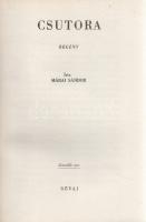 Márai Sándor:
Csutora. Regény.
Budapest, (1943). Révai Irodalmi Intézet (ny.) 211 + [1] p. Hatodik...
