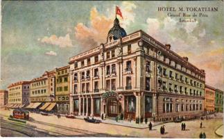 1935 Constantinople, Istanbul; Hotel M. Tokatlian, Grand Rue de Pera (cut)