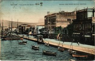 1910 Izmir, Smyrne; Une partie des Quais / quay (Rb)