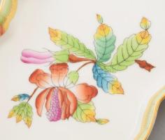 Herendi VBO mintás ékszeres tálka. Jelzet, hibátlan, 14x9,5 cm