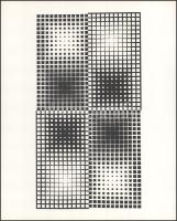 Vasarely Victor (1908-1997): Op-art kompozíció. Szitanyomat, papír. Neuchatel, Éditions du Griffon kiadása, 1970-es évek. Jelzés nélkül, hátoldalán nyomtatott kiadói felirattal. 32x27 cm