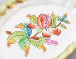 Herendi VBO mintás ékszeres tálka. Jelzet, kis kopással, 11x9 cm