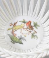 Herendi Rothschild mintás fonatos kosárka kínáló. Jelzett, hibátlan, d: 12 cm, m: 4,5 cm