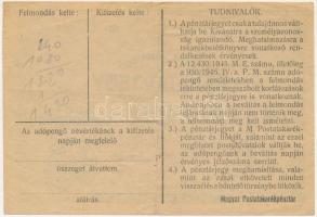 1946. 10.000AP nem kamatozó Pénztárjegy "A 023904" "Másra át nem ruházható", bél...