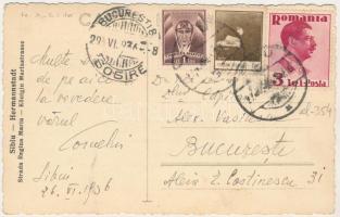 1936 Nagyszeben, Hermannstadt, Sibiu; Strada Regina Maria / Königin Mariastrasse / Mária királyné út...