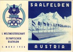 1958 Saalfelden, I. Weltmeisterschaft Olympischer Biathlon, Austria / Az első biatlon világbajnokság / 1st Biathlon World Championships + So. Stpl