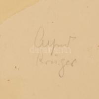 Alfred Krüger (1876-?), 2 db mű: Női akt. Akvarell, ceruza, papír. Egyik jelzett. Egyiken apró folto...