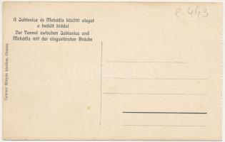 Mehádia, Mehadia; A Jablanica és Mehádia közötti alagút a bedőlt híddal. Grieser Mátyás (Orsova) kia...