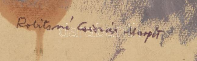 Robitsné Csiszár Margit (1900-1992), 2 db mű: Párizsi női akt (1938) és férfi uniformisban. Tempera,...