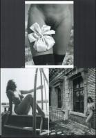 Eltérő időben készült aktfotók tétele, 11 db modern nagyítás jelzés nélkül, 21x15 cm