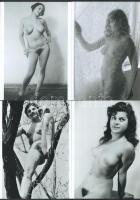 Eltérő időben készült aktfotók tétele, 9 db modern nagyítás jelzés nélkül, 21x15 cm