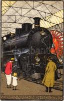 Schweiz. Maschinen Industrie - Offizielle Künstlerpostakrte der Schweiz. Landes-Ausstellung in Bern 1914 Serie B., Graph. Anstalt. W. Wassermann, Naville & Cie. (EK)