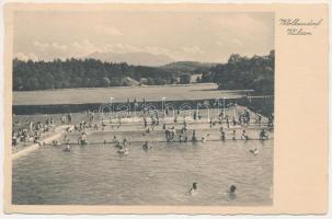 Szászvolkány, Vulcan, Wolkendorf; Strand, fürdőzők. Siegfried Beer kiadása / swimming pool, bathers (EK)