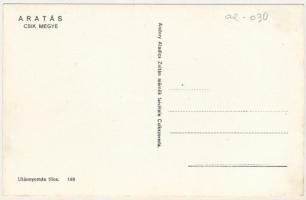 Csík megye, aratás. Andory Aladics Zoltán mérnök felvétele / Comitatul Ciuc, Transylvanian folklore,...