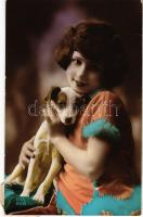 1929 Kislány kutyával / Little girl with dog. DIX 2602.