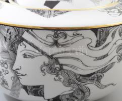 Hollóházi Porcelánmanufaktúra által gyártott, Szász Endre által tervezett mintával díszített 23 dara...