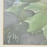 Gonda Margit (?-): Virág szirom . Pasztell, papír, dekoratív keretben 31x25 cm