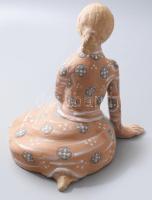 Kovács Margit (1902-1977): Ábrándozó. Jelzett, kis kopással, m: 22 cm