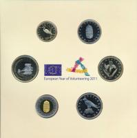 2011. 5Ft-200Ft (6xklf) forgalmi sor szettben, "Magyarország pénzérméi" sorozat, belső tok...