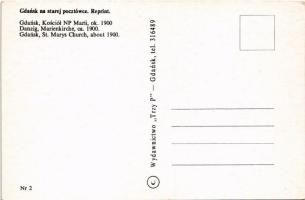 Gdansk, Danzig; Marienkirche / Kosciól NP Marii / St. Marys Church - MODERN REPRINT (EK)