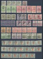 Nagyvárad 1919 112 db bélyeg több példányokban, közte lemezhibák, eltolódások is, Bodor vizsgálójellel (11.920)
