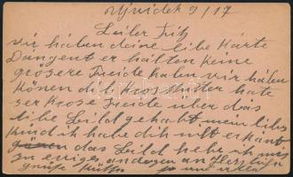 1917 Levelezőlap 4 királyos, Újvidék cenzúrával