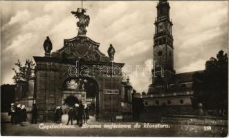 1934 Czestochowa, Czenstochau; Brama wejsciowa do klasztoru / monastery, entrance gate