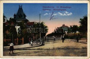 1917 Ivano-Frankivsk, Stanislawów, Stanislau; Ul. Slowackiego / Slowackigasse / street view (worn corners)