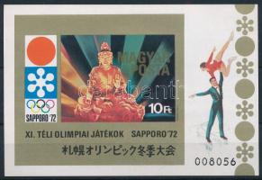 1971 Téli Olimpia (IV.) Sapporo vágott blokk (3.500)