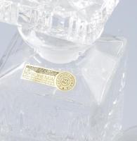 Bohemia ólomkristály whiskey készlet. Italos üveg és 6 darab pohár, címkével jelzett, hibátlan, m: 9...